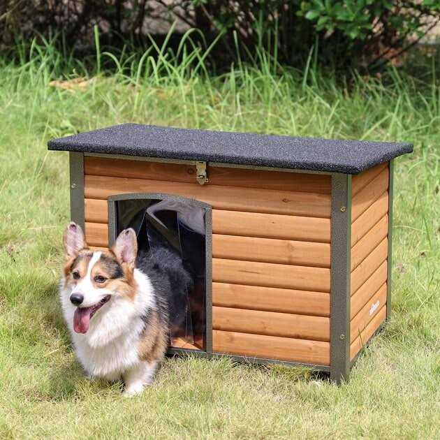 Wooden Dog Crate House with Iron Frame I4234