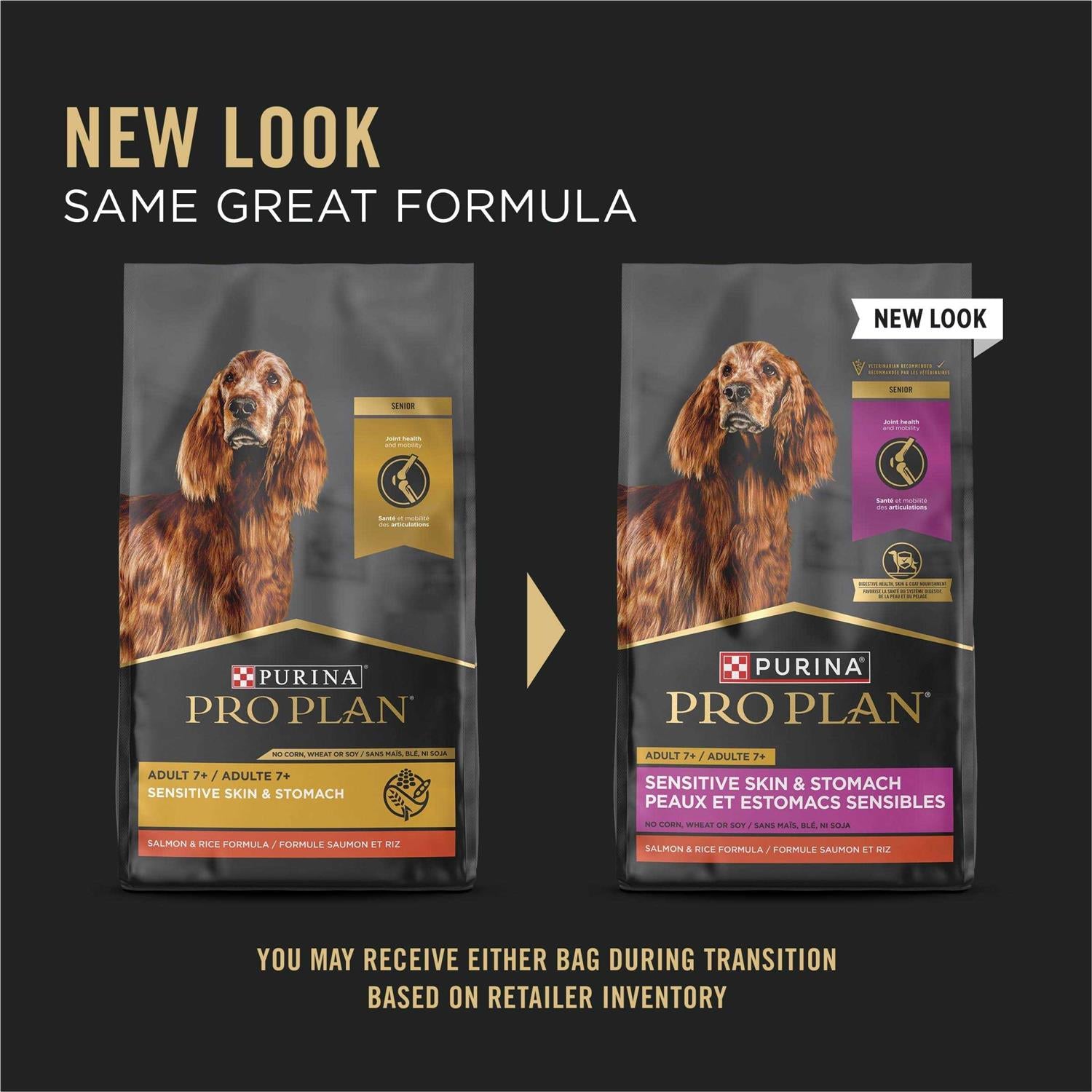 Sensitive Skin & Stomach Salmon & Rice Senior Dry Dog Food V8557