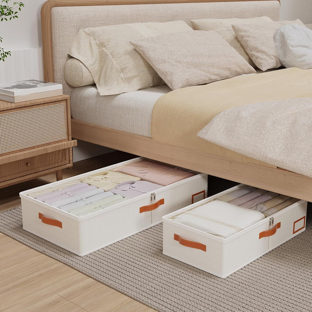 Under Bed Storage Containers with Lids, Collapsible, 4 Pack W972583