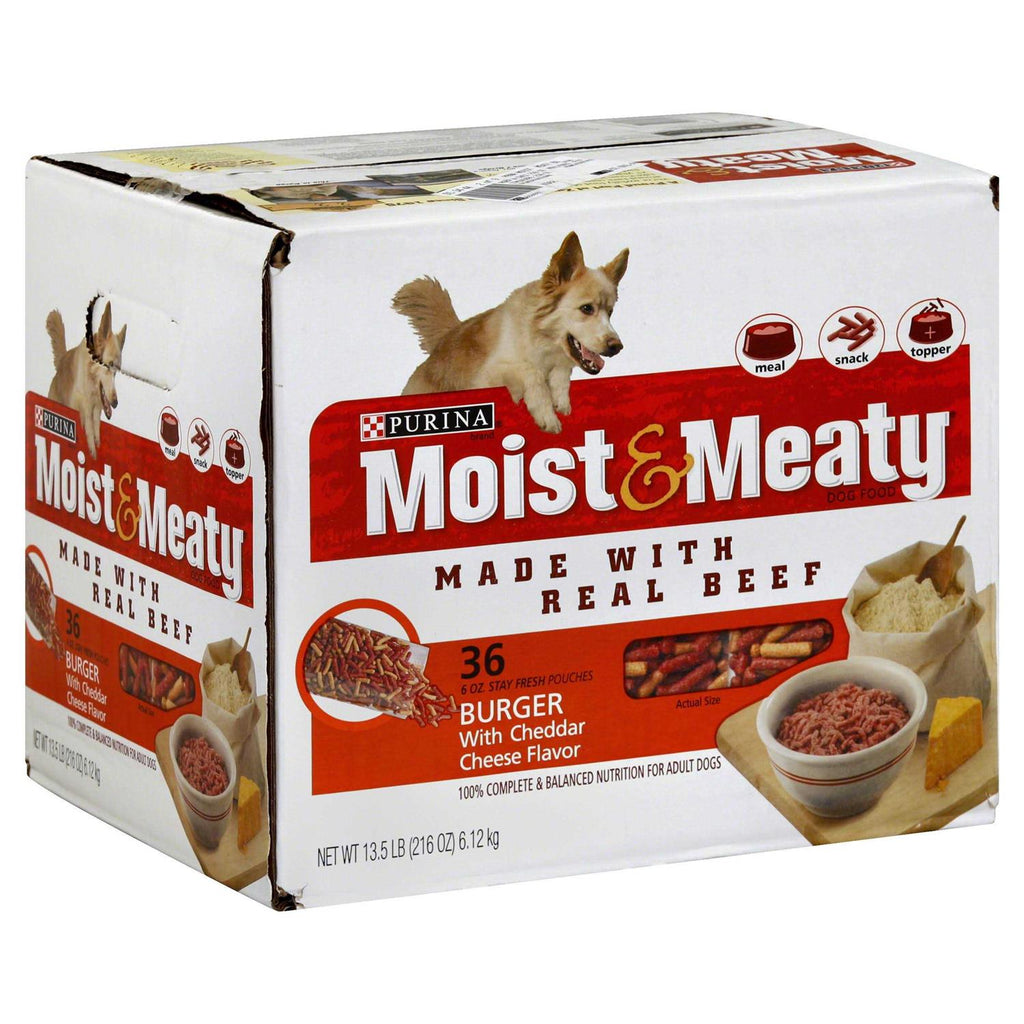 Purina Moist &amp; Meaty Burger with Cheddar Cheese Flavor Dry Dog Food - Pet Supplies online store