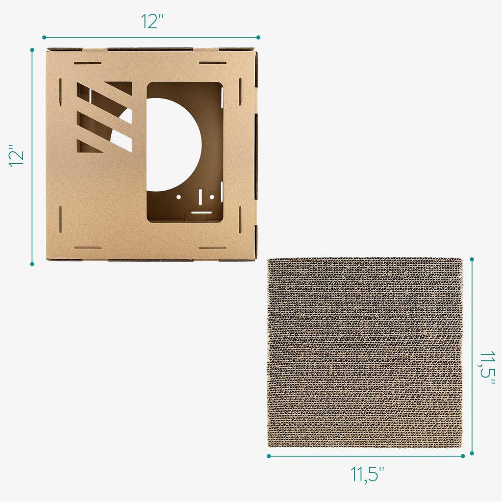 Modular Cardboard Cat House DIY Play Tower for Small Cats H11062