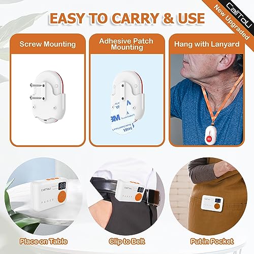 Wireless Call Button for Elderly Monitoring with 2 Receivers and 2 SOS Buttons M347037