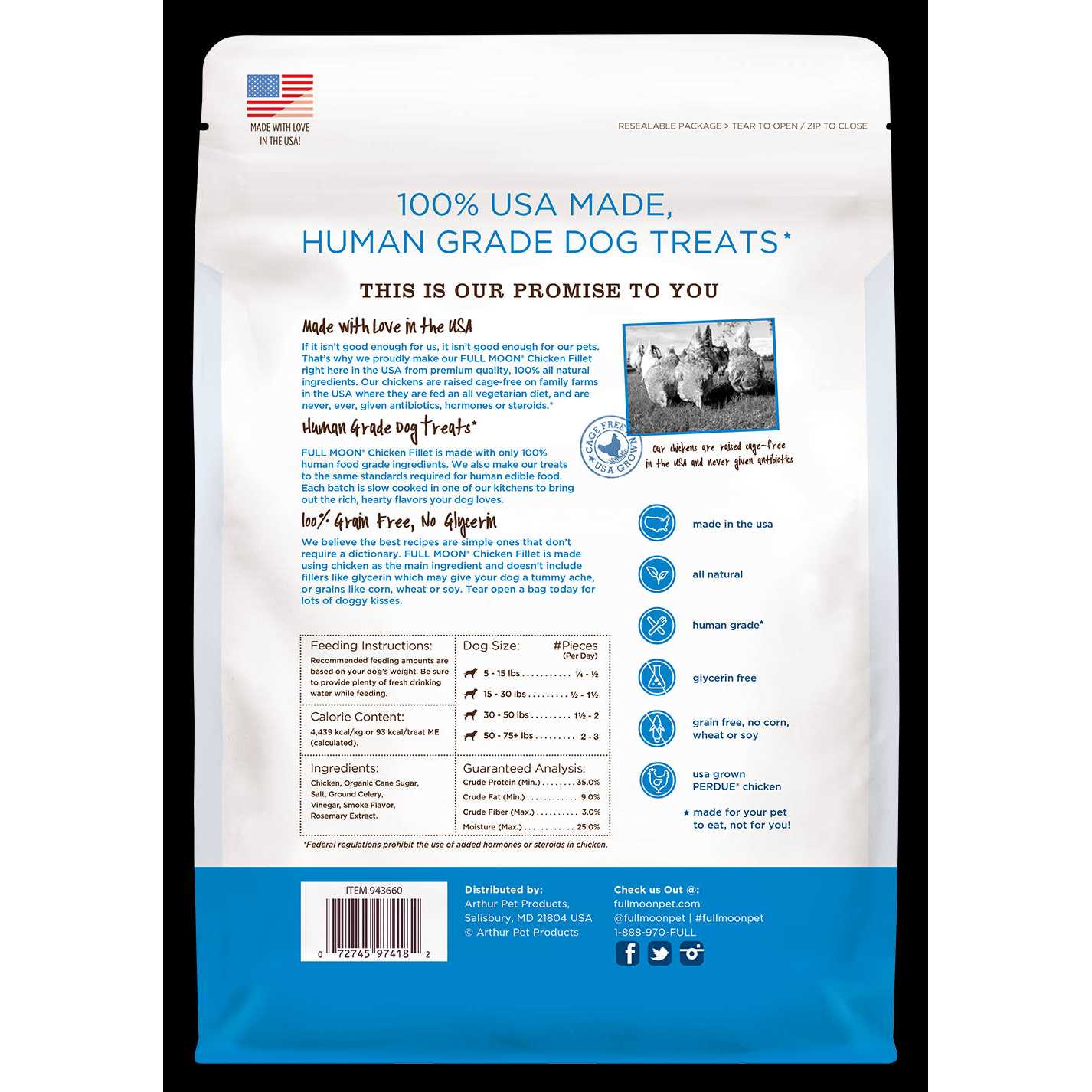 Chicken Fillet Dog Treats 48 oz I4305