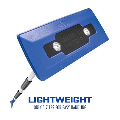4-in-1 Telescoping Scratch-Free Snow Broom + Ice Scraper with LED Headlights P705