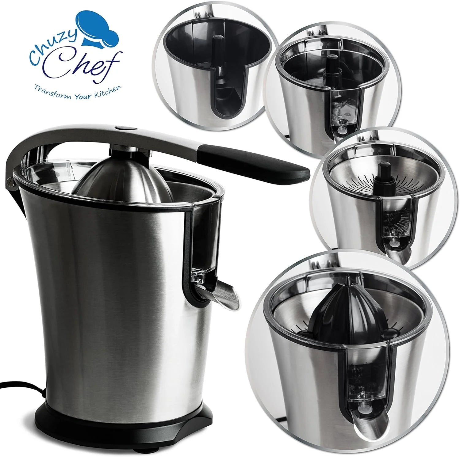 Electric Citrus Juicer with Anti-Drip Press, 300W E499863