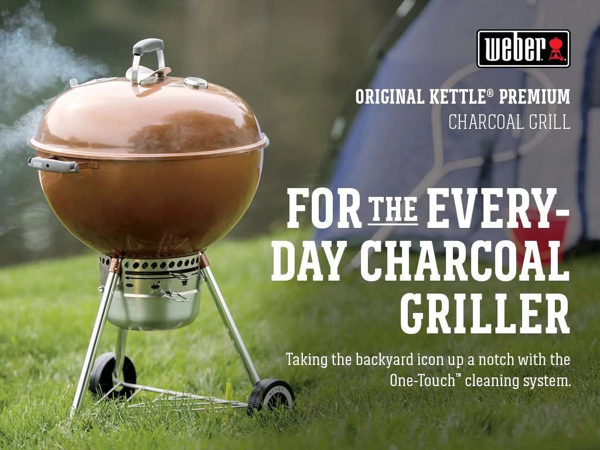 Charcoal Grill, 22-Inch, Copper U736