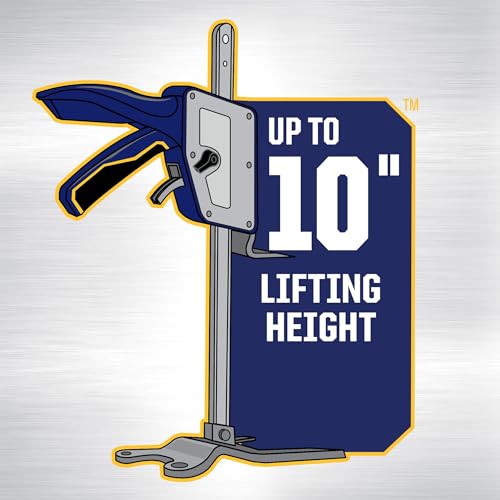 Quick-Lift Construction Jack, Hand Lifting Tool, 10" Lift, 330 lbs Capacity E70825