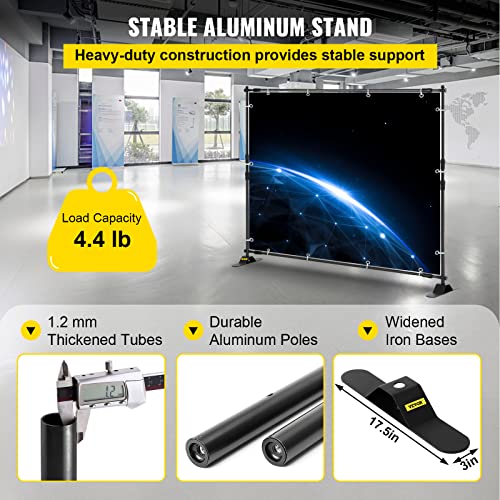 Backdrop Banner Stand 8 x 8 Ft Adjustable Height with Carrying Bag W880