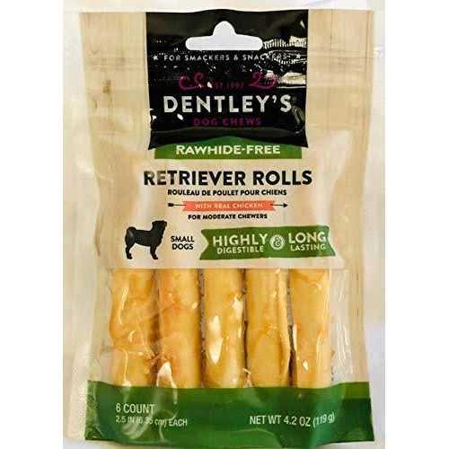 Rawhide-Free Retriever Rolls Small Dog Treats Chicken G552