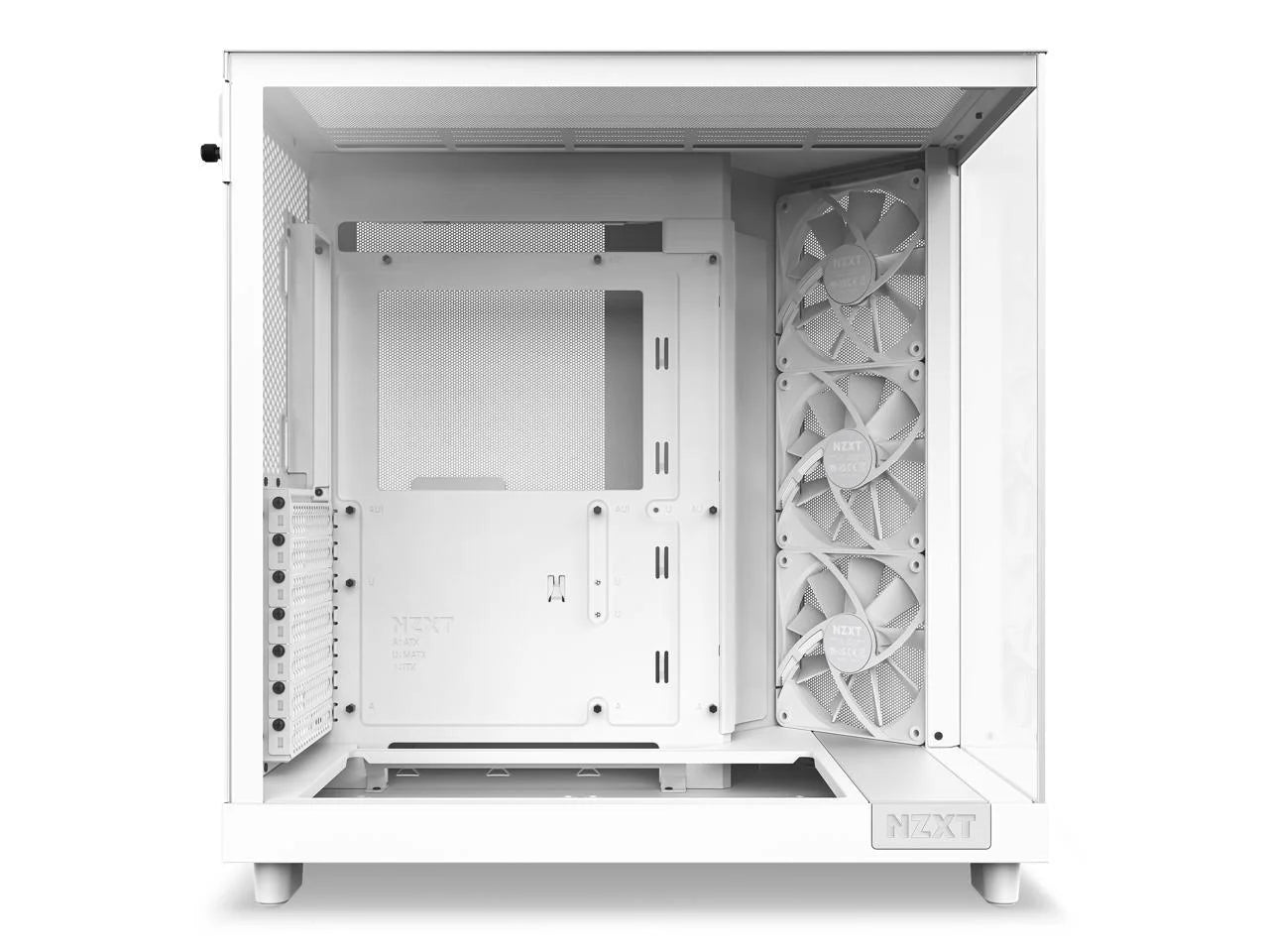Compact Dual-Chamber Mid-Tower Airflow Case, White E21114