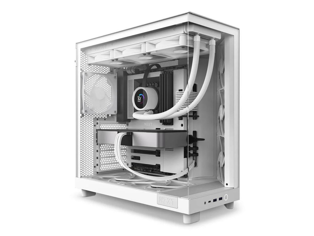 Compact Dual-Chamber Mid-Tower Airflow Case, White E21114