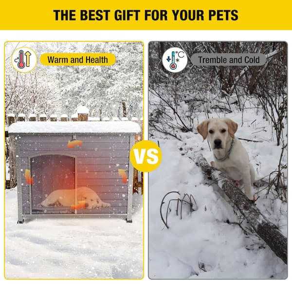 Insulated Outdoor Dog House with Waterproof Roof H34867