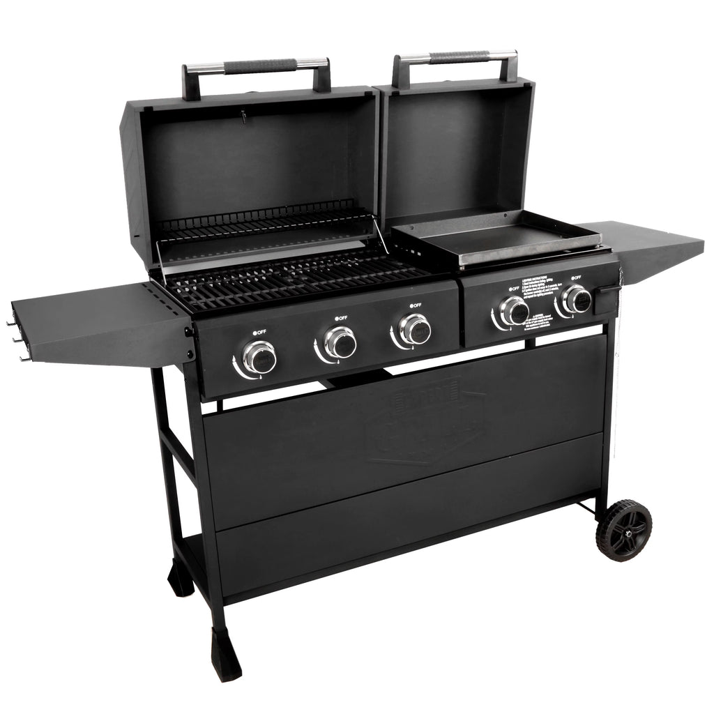 5 Burner Propane Gas Grill and Griddle, Black R371540