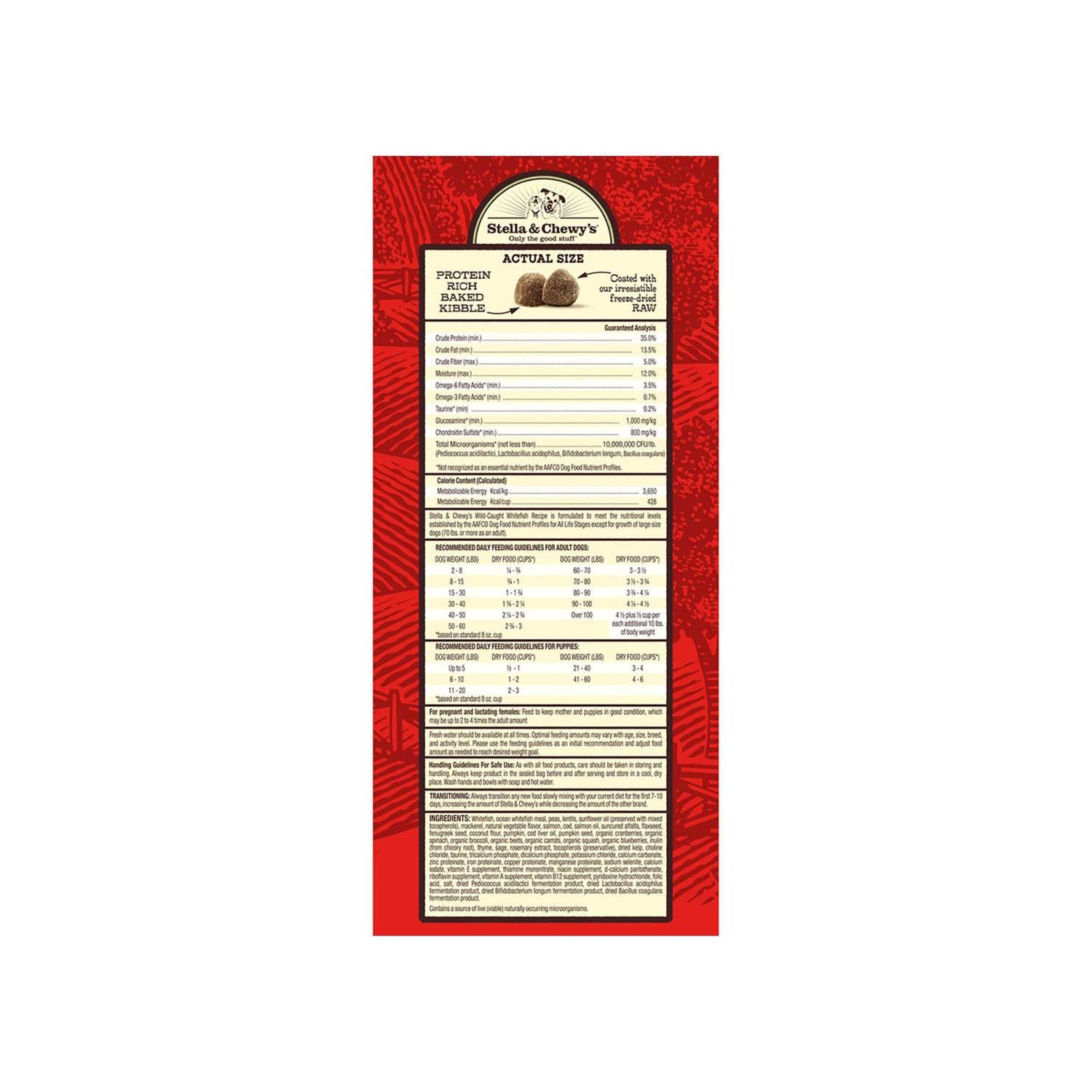 Raw Coated Dog Kibble Wild Caught Whitefish Q2154
