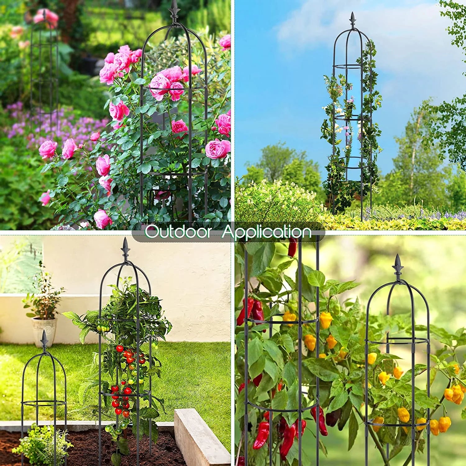 Garden Trellis 6ft Tall Plant Support for Climbing Vines and Flowers, 2 Pack G82894