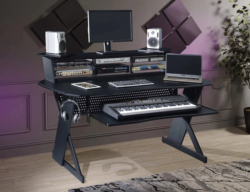 Music Recording Studio Desk Workstation with 3 x 4U Rack Y169694