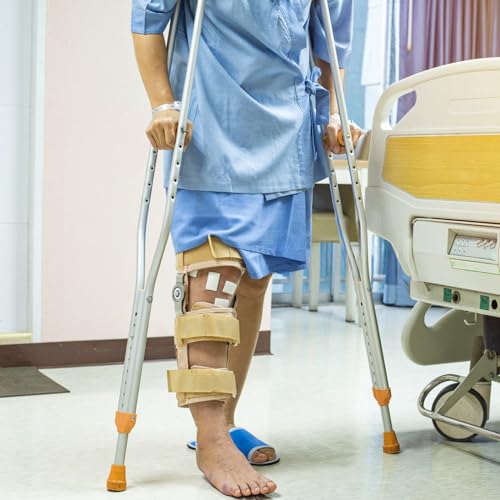 Aluminum Underarm Crutches for Adults, Adjustable Lightweight, Medium P8102