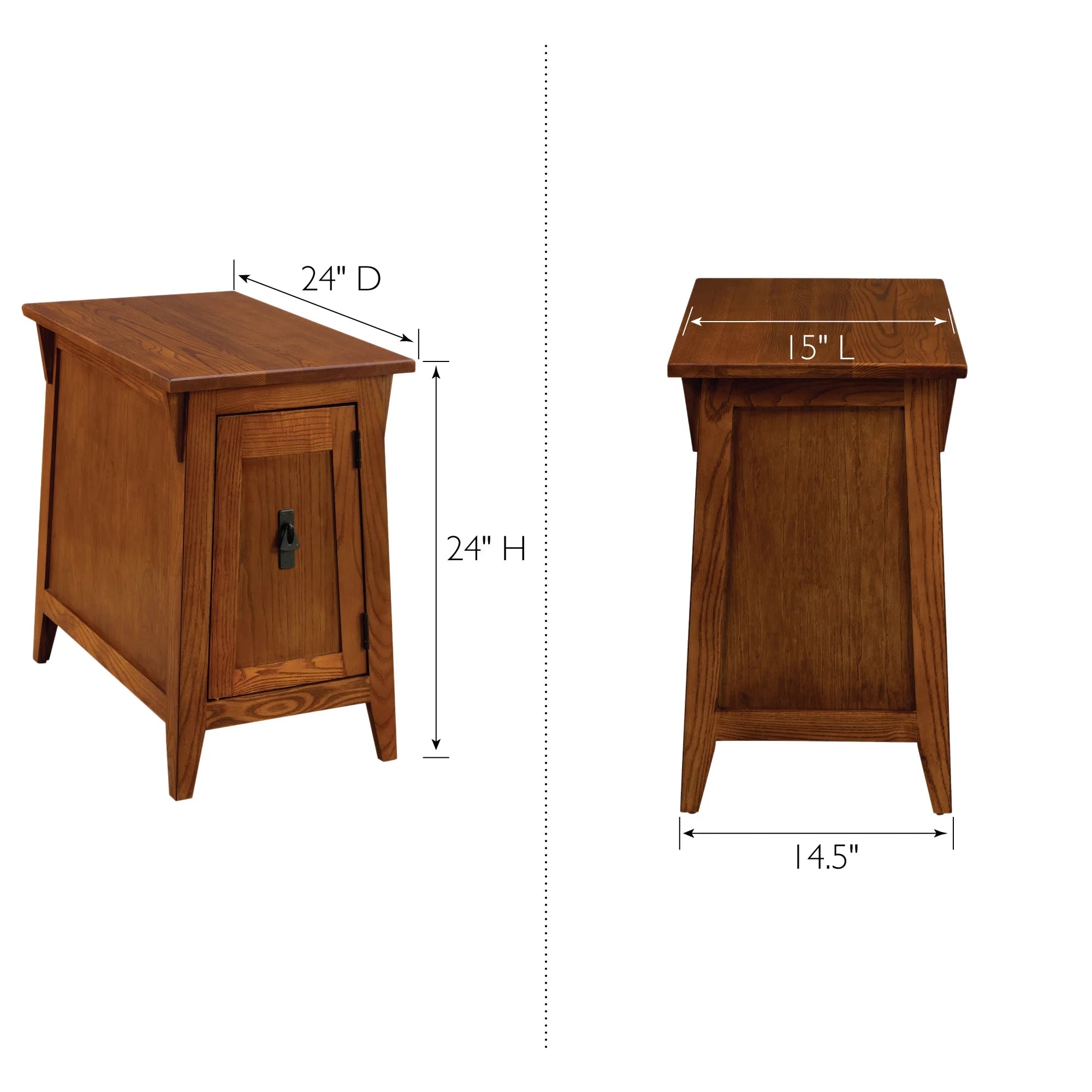Solid Wood Mission End Table for Living Room and Bedroom Q2446