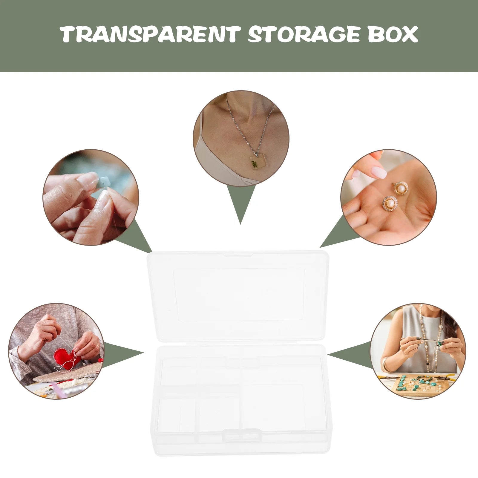 Clear Storage Boxes with Lids, 4 Pack X580