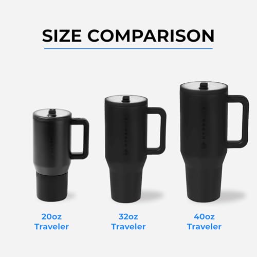 40 oz Insulated Water Bottle with Handle and Flip Straw V72440