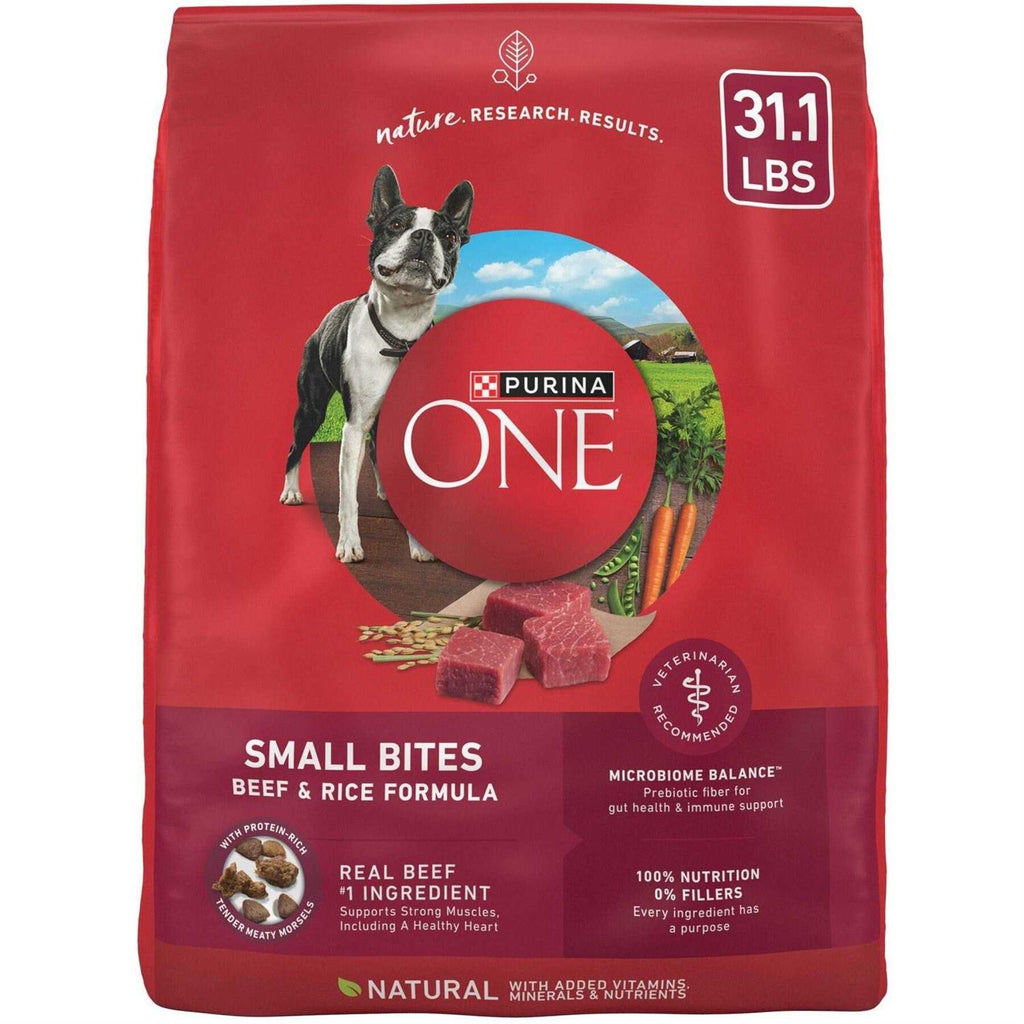 Purina ONE SmartBlend Small Bites Beef &amp; Rice Formula Dry Dog Food - Pet Supplies online store