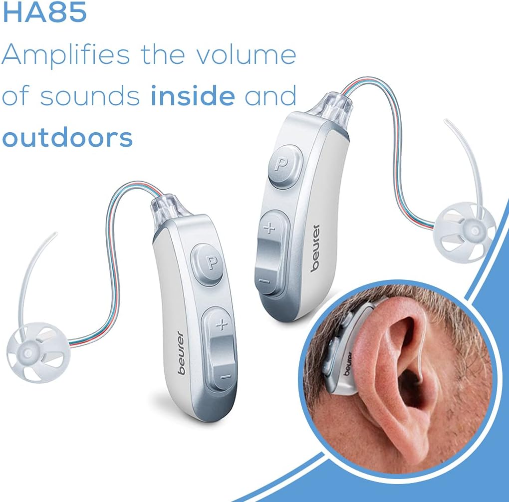 Digital Hearing Amplifier for Seniors, Adjustable Sound, Grey Z193