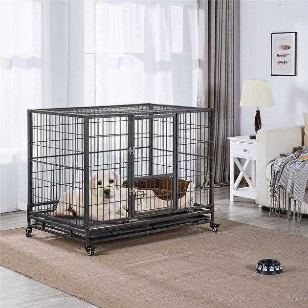 Dog Crate with Wheels and Litter Pan D79686