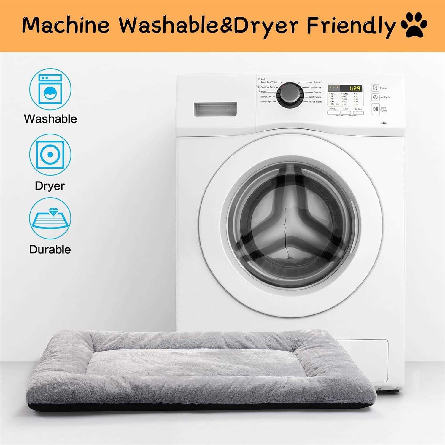 Dog Crate Pad Ultra Soft Washable Anti-Slip Kennel Mat for Dogs Y2347