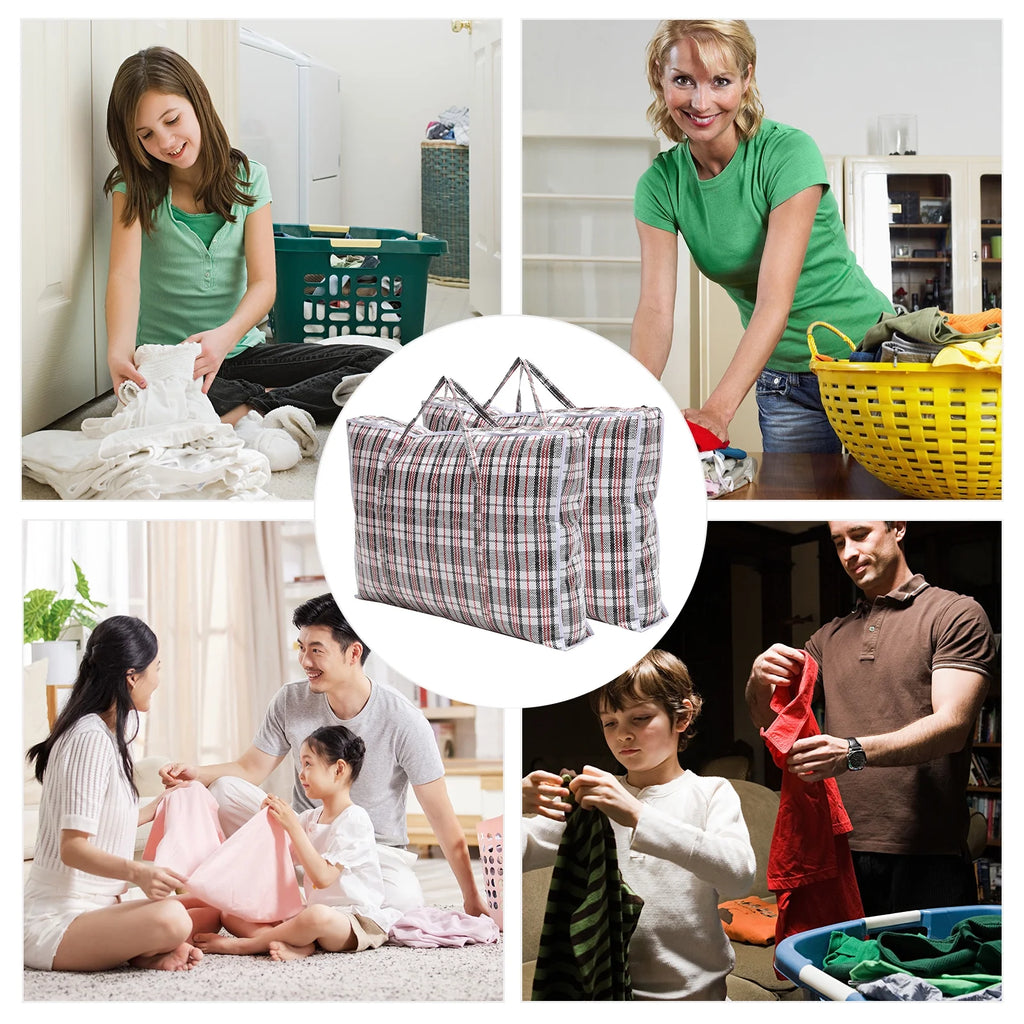 Clothes Storage Bag Basket Large Travel Black S1976