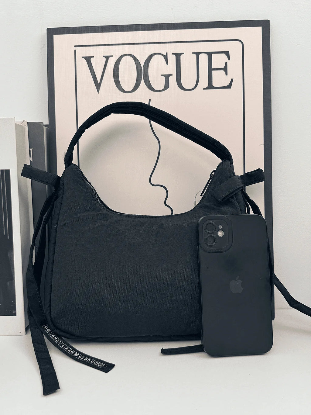 Mini Bow Nylon Handbag D453043