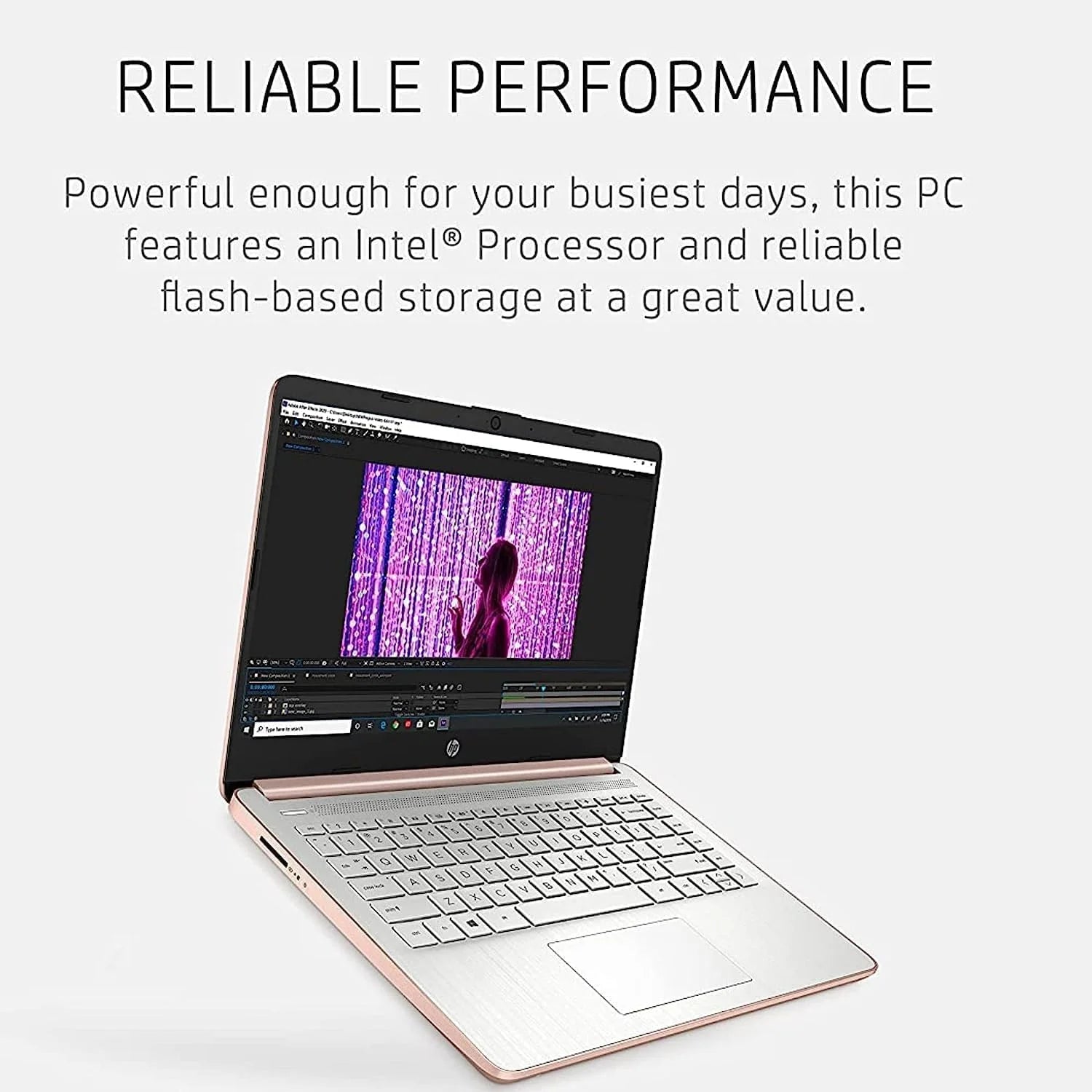 14" Ultralight Laptop, Intel Celeron Quad-Core, 16GB RAM, 64GB eMMC, Windows 11, Pink S7584