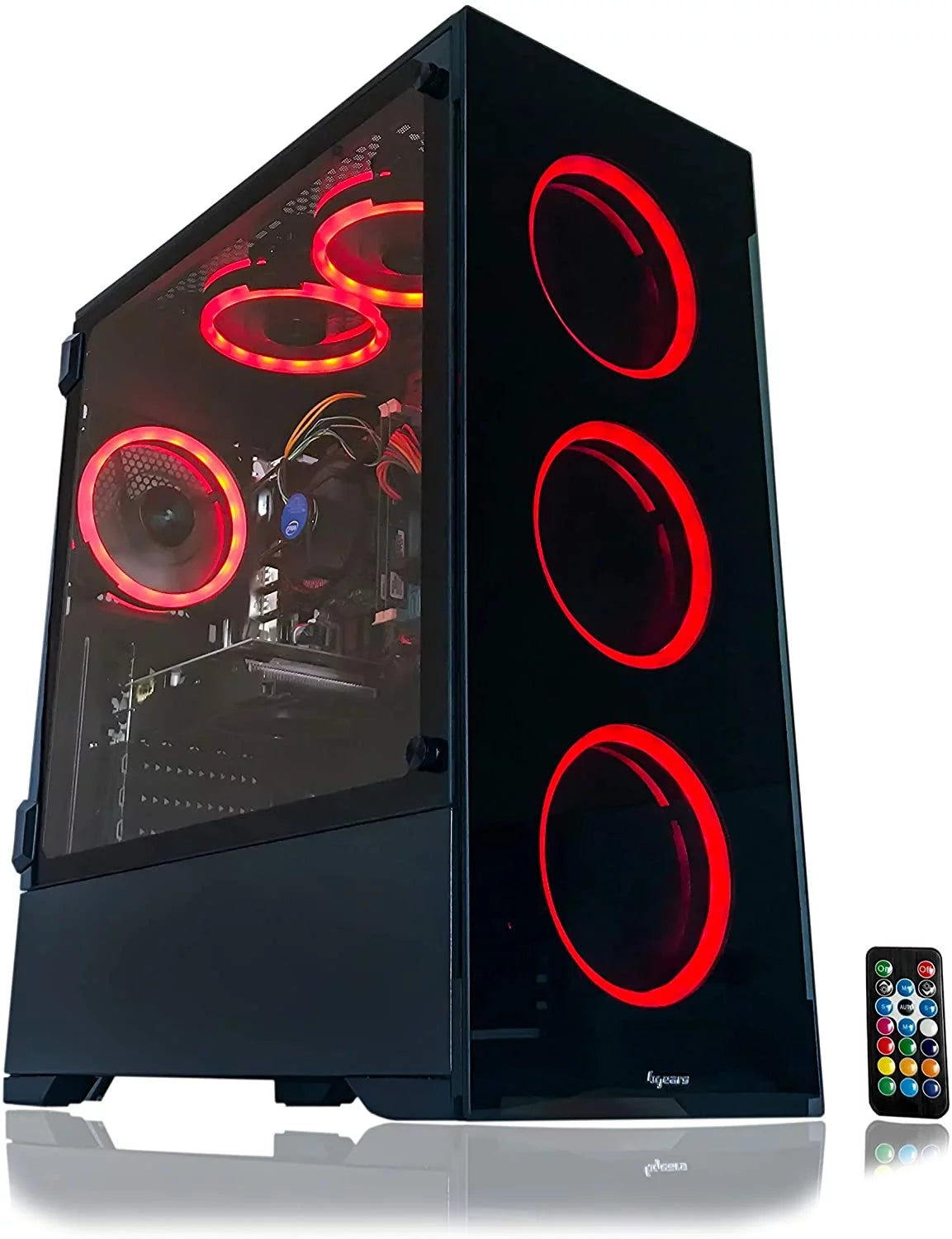 Gaming PC Desktop Computer Intel 3.70GHz 16GB RAM 512GB SSD WiFi RX 580 8GB Windows 11 RGB T124
