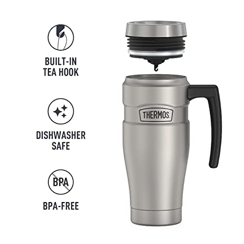 16 oz Vacuum-Insulated Travel Mug, Midnight Blue I77136
