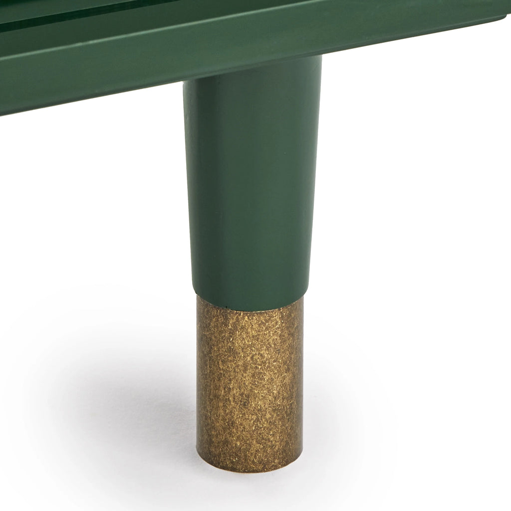 Mid-Century Modern Wood TV Stand Green D286660