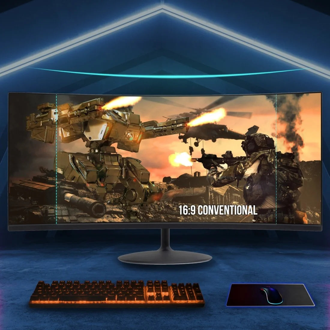 34" Curved Gaming LCD Monitor, 21:9 Y5146