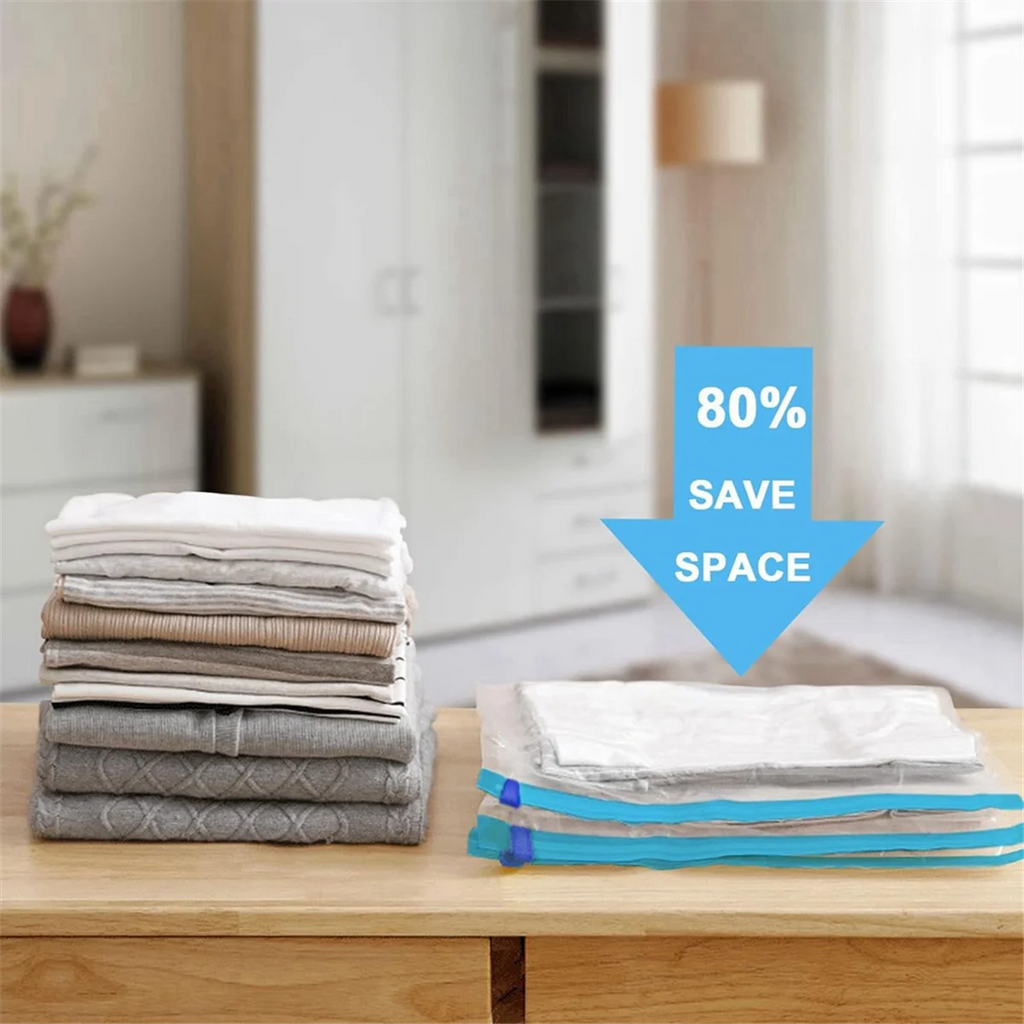Reusable Roll Up Compression Bags for Travel, Medium Vacuum Storage Y7384
