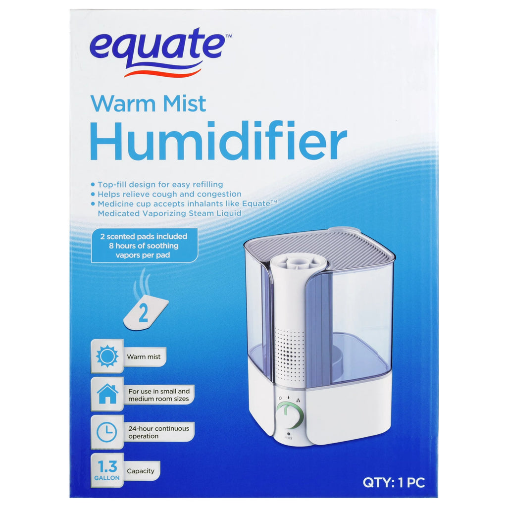 Warm Mist Humidifier, Filter Free, Top Fill, 1.3 Gallon B991565