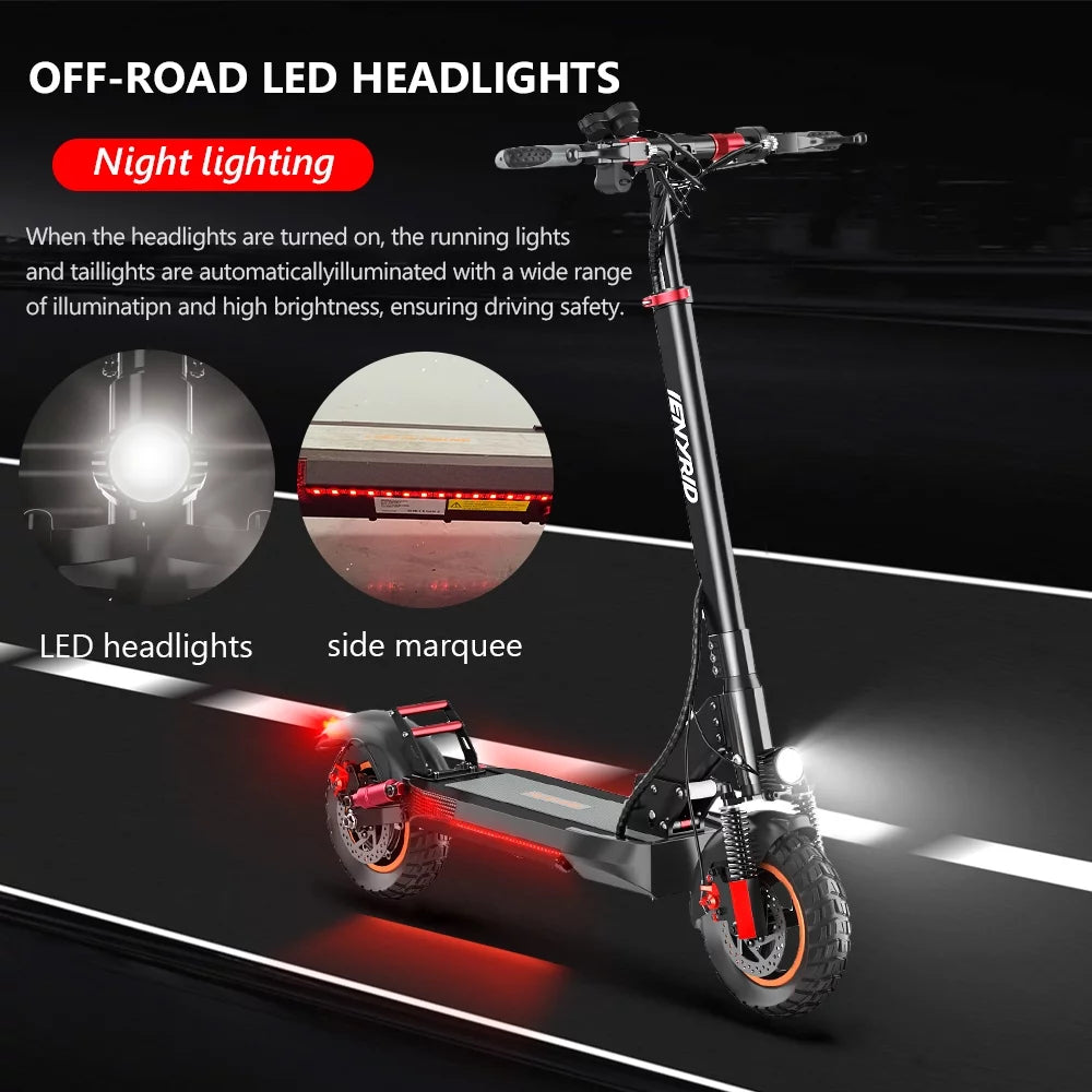 Electric Scooter 28 mph, 25 Miles Range, 700W, 10" Tires, Foldable J207