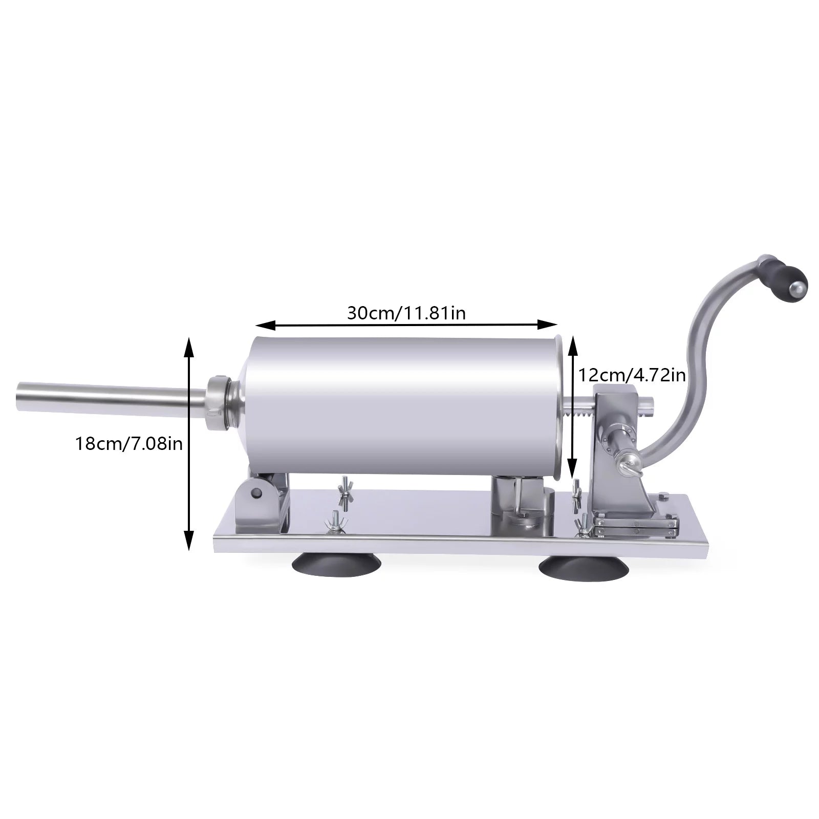 Manual Stainless Steel Horizontal Sausage Stuffer 4L G403