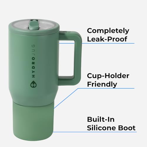40 oz Insulated Water Bottle with Handle and Flip Straw V72440