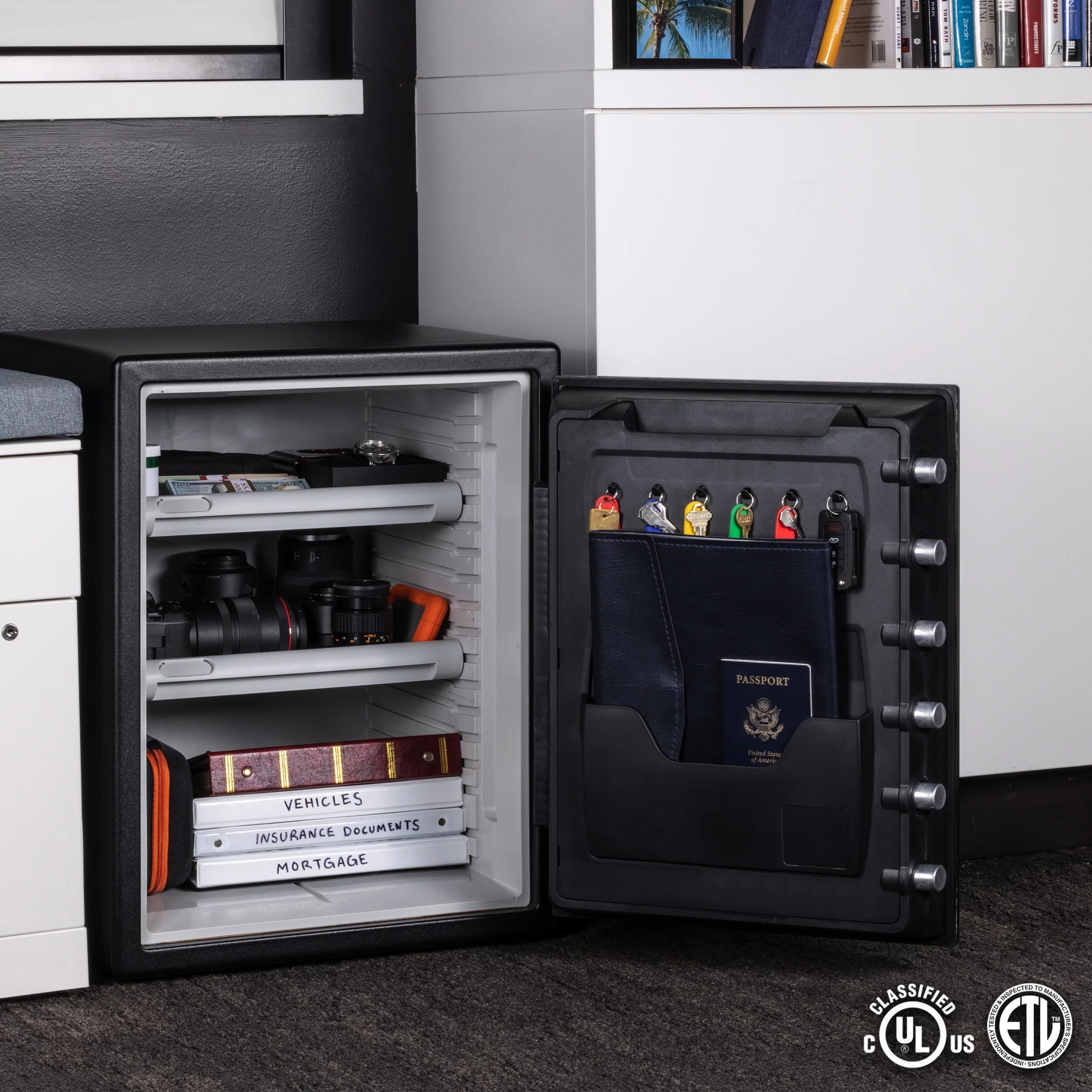 Water and Fire-Resistant Safe with Digital Keypad Lock, 2.0 cu. ft. N1435