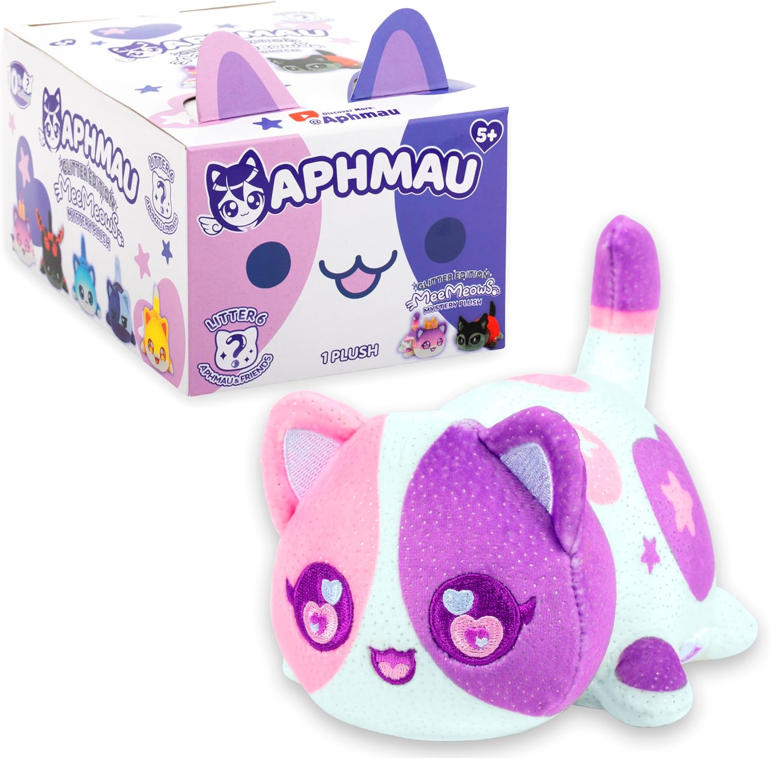 MeeMeow Mystery Plush Series 6 – Blind Box, 1 of 8 Possible F336