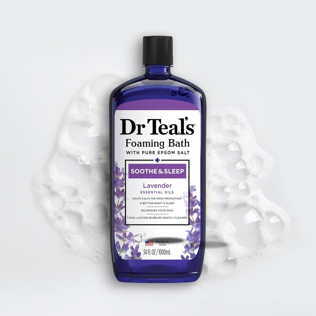 Epsom Salt Soaking Solution and Foaming Bath Combo Pack, Lavender J14544