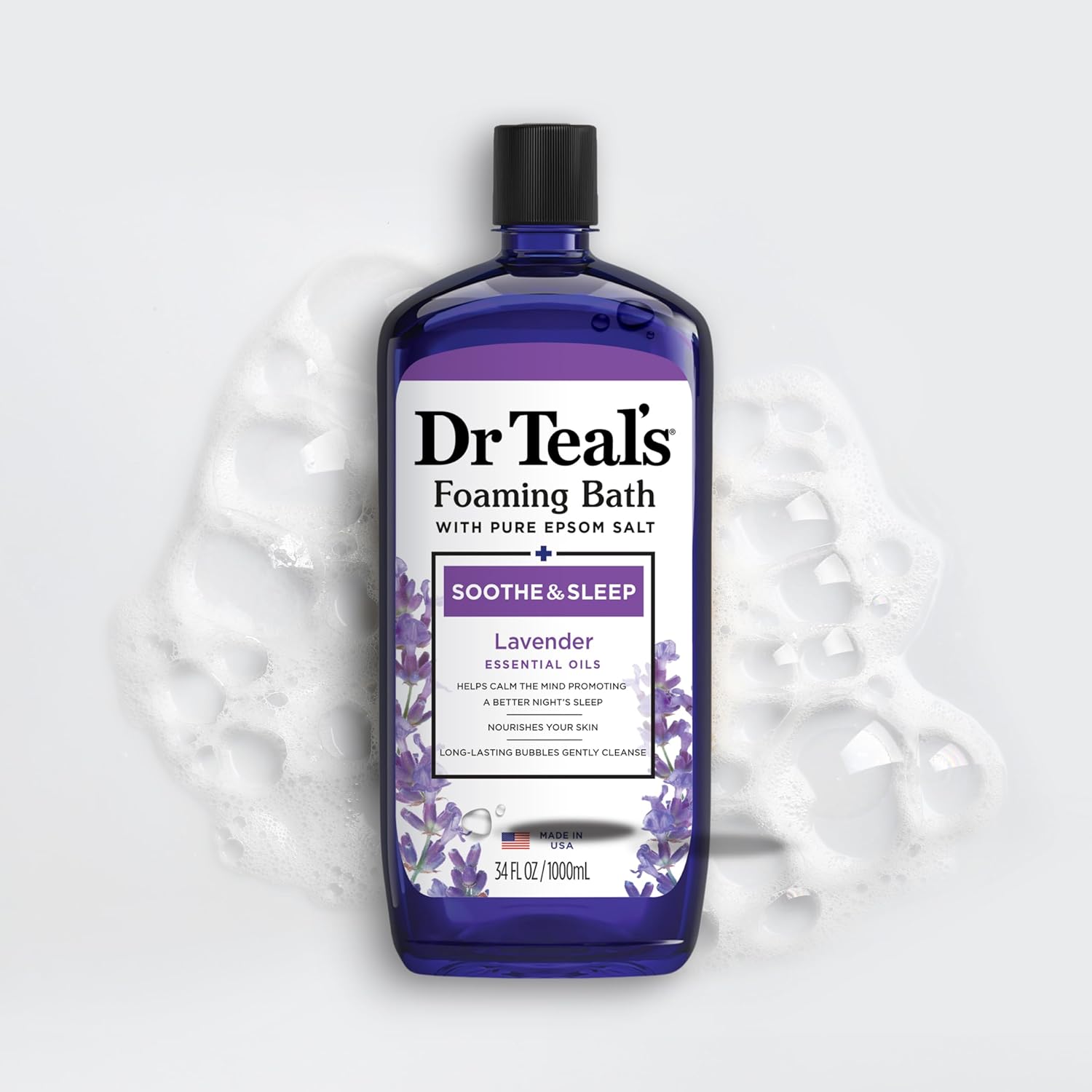 Epsom Salt Soaking Solution and Foaming Bath Combo Pack, Lavender J14544