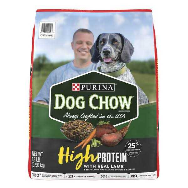 High Protein Dry Dog Food with Real Lamb & Beef Flavor O77309
