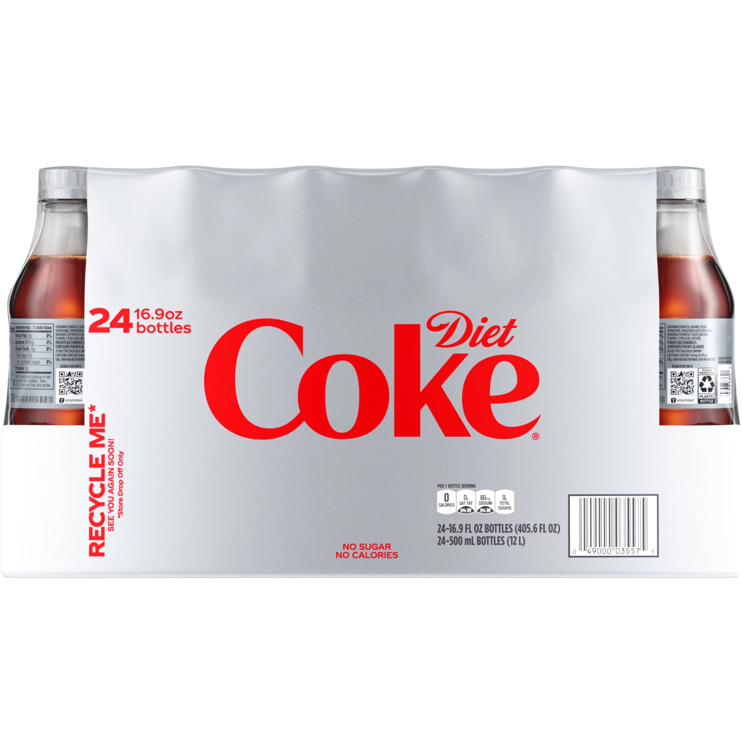 Diet Soda Soft Drink, 16.9 fl oz, 24 Pack R76243