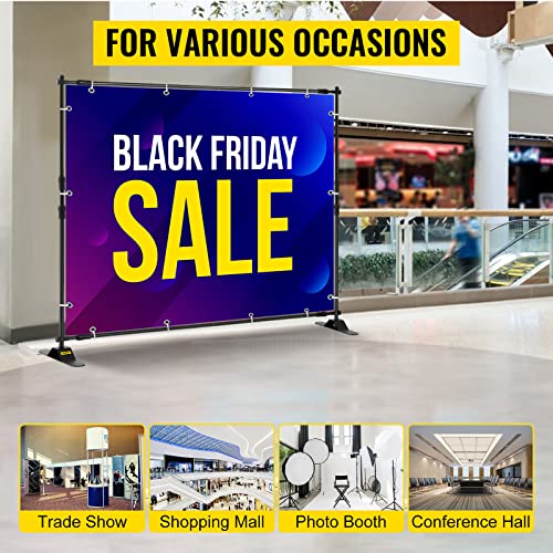 Backdrop Banner Stand 8 x 8 Ft Adjustable Height with Carrying Bag W880