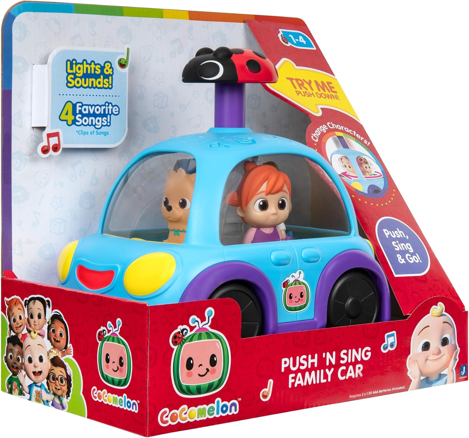 Musical Light-Up Push Car for Toddlers N59768