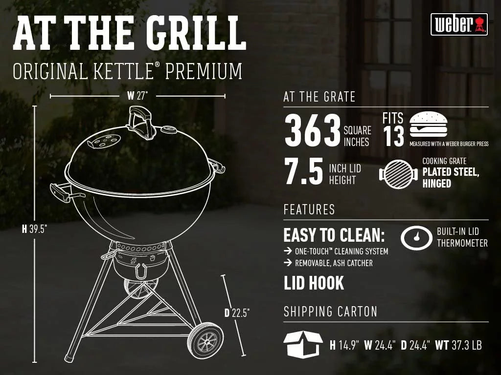 Charcoal Grill, 22-Inch, Copper U736
