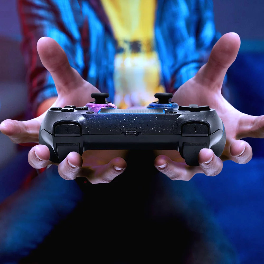 Wireless Controller for PS4 with 2 Thumb Grips, Compatible with PS4, Slim, Pro and PC J832681